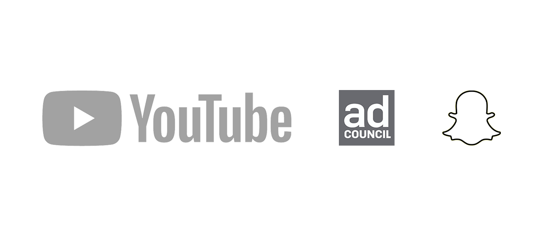 Partner Logos - Youtube, Ad Council, Snapchat